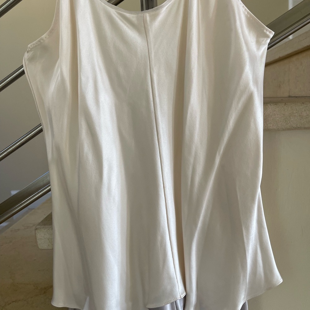 YVES Saint Laurent 90’s style Elegant White and Gray Layered Dress - Picture 8 of 15